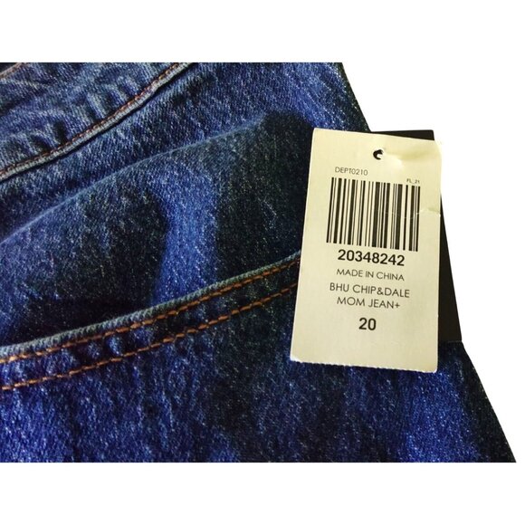 Disney Her Universe Women's Size 20 Chip & Dale Embroidered Denim Mom Jeans NWT - Picture 7 of 15